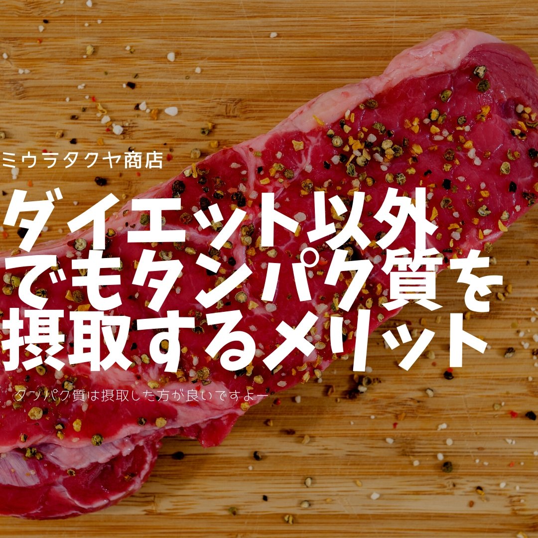 たんぱく質を摂取するすゝめ | ミウラタクヤ商店
