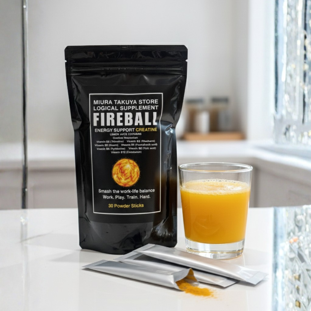FIREBALLクレアチン 粉末スティック 30包/1袋 クレアチン ビタミンB群 マグネシウム配合
